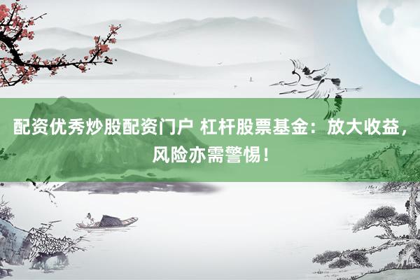 配资优秀炒股配资门户 杠杆股票基金：放大收益，风险亦需警惕！