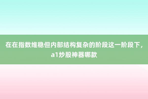 在在指数维稳但内部结构复杂的阶段这一阶段下，a1炒股神器哪款