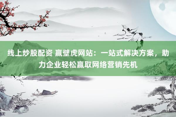 线上炒股配资 赢壁虎网站：一站式解决方案，助力企业轻松赢取网络营销先机